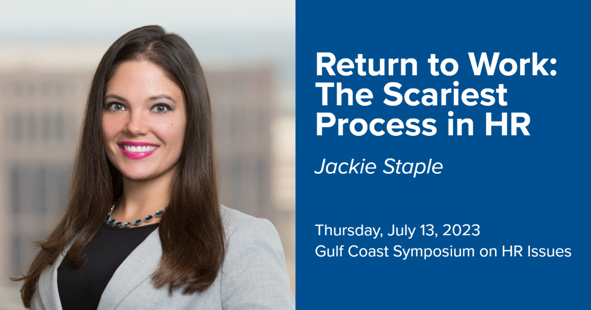 Jackie Staple to Speak at Gulf Coast Symposium on HR Issues Jackson
